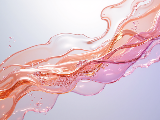 手绘风格的精灵璇角色设计图，展现角色正面微笑表情，紫色发丝飘逸，背景为淡粉色渐变